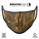 Golden Fire Wisps V1 - Made in USA Mouth Cover Unisex Anti-Dust Cotton Blend Reusable & Washable Face Mask with Adjustable Sizing for Adult or Child