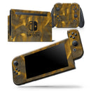 Golden Fire Wisps V1 - Vinyl Skin Wrap for Nintendo Switch 2, OLED, Lite, Pro Controller, Wii & Classic Handhelds