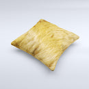 Golden Furry Animal Ink-Fuzed Decorative Throw Pillow