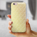 Golden Greek Pattern iPhone 6/6s or 6/6s Plus 2-Piece Hybrid INK-Fuzed Case