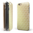 Golden Greek Pattern iPhone 6/6s or 6/6s Plus 2-Piece Hybrid INK-Fuzed Case