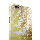 Golden Greek Pattern iPhone 6/6s or 6/6s Plus 2-Piece Hybrid INK-Fuzed Case