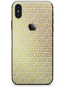 Golden Greek Pattern - iPhone X Skin-Kit