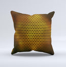 Golden Metal Mesh ink-Fuzed Decorative Throw Pillow