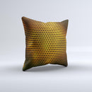 Golden Metal Mesh ink-Fuzed Decorative Throw Pillow