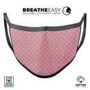 Golden Micro Dots Over Pink - Made in USA Mouth Cover Unisex Anti-Dust Cotton Blend Reusable & Washable Face Mask with Adjustable Sizing for Adult or Child