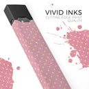 Golden Micro Dots Over Pink - Premium Decal Protective Skin-Wrap Sticker compatible with the Juul Labs vaping device