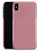 Golden Micro Dots Over Pink - iPhone X Clipit Case