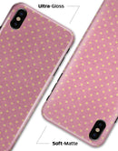 Golden Micro Dots Over Pink - iPhone X Clipit Case
