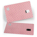 Golden Micro Hearts Over Pink - Premium Protective Decal Skin-Kit for the Apple Credit Card