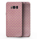 Golden Micro Hearts Over Pink - Samsung Galaxy S8 Full-Body Skin Kit