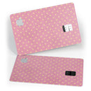 Golden Micro Stars Over Pink - Premium Protective Decal Skin-Kit for the Apple Credit Card
