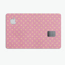 Golden Micro Stars Over Pink - Premium Protective Decal Skin-Kit for the Apple Credit Card