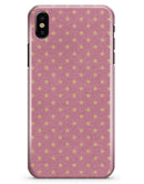 Golden Micro Stars Over Pink - iPhone X Clipit Case