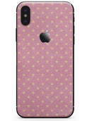 Golden Micro Stars Over Pink - iPhone X Skin-Kit