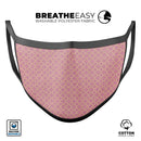 Golden Moroccan Over Pink - Made in USA Mouth Cover Unisex Anti-Dust Cotton Blend Reusable & Washable Face Mask with Adjustable Sizing for Adult or Child