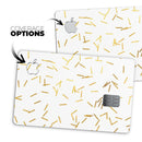 Golden Scattered Candy Sticks - Premium Protective Decal Skin-Kit for the Apple Credit Card