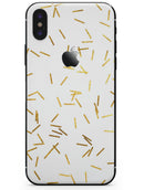 Golden Scattered Candy Sticks - iPhone X Skin-Kit