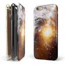 Golden Space Swirl iPhone 6/6s or 6/6s Plus 2-Piece Hybrid INK-Fuzed Case