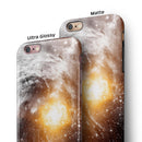 Golden Space Swirl iPhone 6/6s or 6/6s Plus 2-Piece Hybrid INK-Fuzed Case