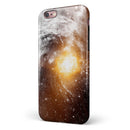 Golden Space Swirl iPhone 6/6s or 6/6s Plus 2-Piece Hybrid INK-Fuzed Case