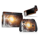 Golden Space Swirl // Skin Decal Wrap Kit for Nintendo Switch Console & Dock, Joy-Cons, Pro Controller, Lite, 3DS XL, 2DS XL, DSi, or Wii - Vinyl Skin Wrap for Nintendo Switch 2, OLED, Lite, Pro Controller, Wii & Classic Handhelds