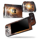 Golden Space Swirl - Vinyl Skin Wrap for Nintendo Switch 2, OLED, Lite, Pro Controller, Wii & Classic Handhelds