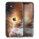 Golden Space Swirl  - Protective Skin Wrap & Decal – Compatible with iPhone SE to iPhone 17 Pro Max (All Models)