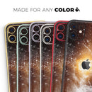Golden Space Swirl  - Protective Skin Wrap & Decal – Compatible with iPhone SE to iPhone 17 Pro Max (All Models)