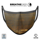 Golden Stained Splattered - Made in USA Mouth Cover Unisex Anti-Dust Cotton Blend Reusable & Washable Face Mask with Adjustable Sizing for Adult or Child