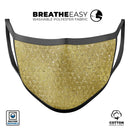 Golden Triangle Glimmer Pattern - Made in USA Mouth Cover Unisex Anti-Dust Cotton Blend Reusable & Washable Face Mask with Adjustable Sizing for Adult or Child