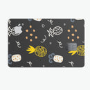 Golden Yellow Pineapple Over Black - Premium Protective Decal Skin-Kit for the Apple Credit Card