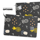 Golden Yellow Pineapple Over Black - Premium Protective Decal Skin-Kit for the Apple Credit Card