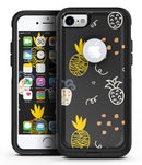 Golden Yellow Pineapple Over Black - iPhone 7 or 8 OtterBox Case & Skin Kits