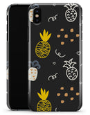 Golden Yellow Pineapple Over Black - iPhone X Clipit Case