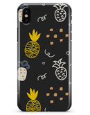 Golden Yellow Pineapple Over Black - iPhone X Clipit Case