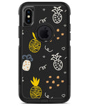 Golden Yellow Pineapple Over Black - iPhone X OtterBox Case & Skin Kits