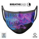 Good Vibes Everyday ALL DAY - Made in USA Mouth Cover Unisex Anti-Dust Cotton Blend Reusable & Washable Face Mask with Adjustable Sizing for Adult or Child