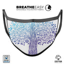 Gradiated Tree of Life - Made in USA Mouth Cover Unisex Anti-Dust Cotton Blend Reusable & Washable Face Mask with Adjustable Sizing for Adult or Child