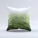 Grassy Field Ink-Fuzed Decorative Throw Pillow
