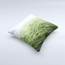 Grassy Field Ink-Fuzed Decorative Throw Pillow