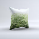 Grassy Field Ink-Fuzed Decorative Throw Pillow