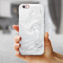 Gray 11 Textured Marble iPhone 6/6s or 6/6s Plus 2-Piece Hybrid INK-Fuzed Case