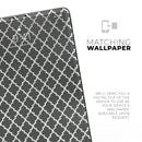 Gray & White Seamless Morocan Pattern - Full Body Skin Decal for the Apple iPad Pro 12.9", 11", 10.5", 9.7", Air or Mini (All Models Available)