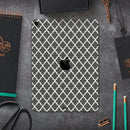 Gray & White Seamless Morocan Pattern - Full Body Skin Decal for the Apple iPad Pro 12.9", 11", 10.5", 9.7", Air or Mini (All Models Available)
