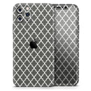 Gray & White Seamless Morocan Pattern  - Protective Skin Wrap & Decal – Compatible with iPhone SE to iPhone 17 Pro Max (All Models)