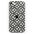 Gray & White Seamless Morocan Pattern  - Protective Skin Wrap & Decal – Compatible with iPhone SE to iPhone 17 Pro Max (All Models)