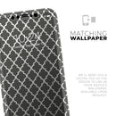 Gray & White Seamless Morocan Pattern  - Protective Skin Wrap & Decal – Compatible with iPhone SE to iPhone 17 Pro Max (All Models)