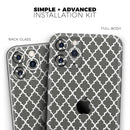 Gray & White Seamless Morocan Pattern  - Protective Skin Wrap & Decal – Compatible with iPhone SE to iPhone 17 Pro Max (All Models)