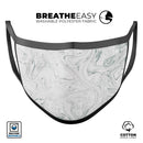 Gray 30 Textured Marble - Made in USA Mouth Cover Unisex Anti-Dust Cotton Blend Reusable & Washable Face Mask with Adjustable Sizing for Adult or Child